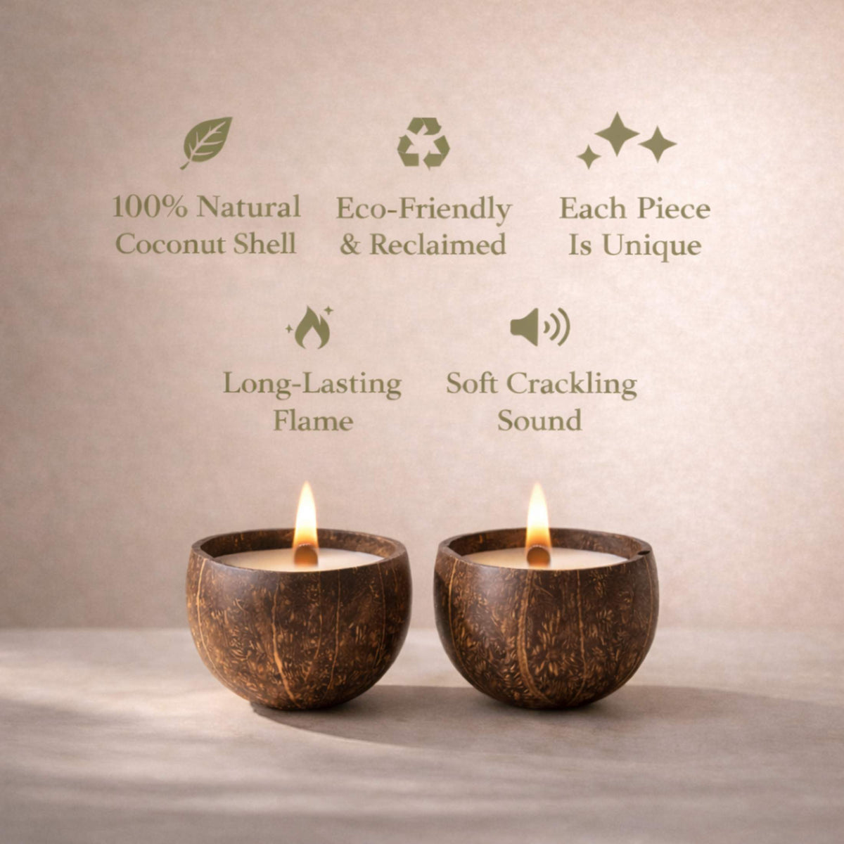 Coconut Shell Candle - Handmade Soy Wax Aromatherapy Candle – Bali Soul ...